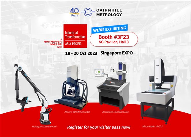 Cairnhill Metrology Booth #3F23 @ ITAP 2023